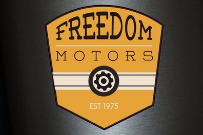 1 x Aufkleber Freedom Motors Est 1975 Motor Sticker Freiheit Tuning Shocker Fun