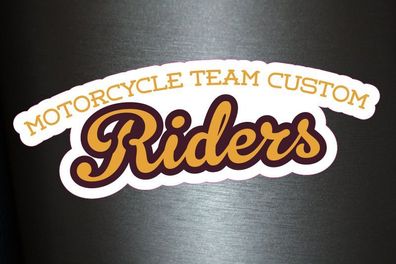 1 x Aufkleber Motorcycle Team Custom Rides Motorrad Sticker Shocker Static Fun