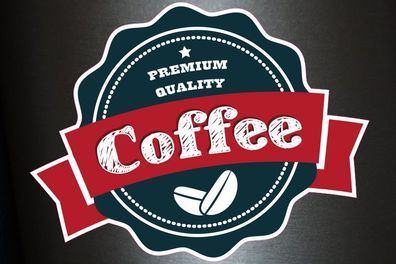 1 x Aufkleber Premium Qualitätskaffee Kaffee Coffee Sticker Tuning Decal Fun Gag