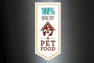 1 x Aufkleber 100% Healthy Pet Food House Haus Futter Sticker Decal Fun Gag