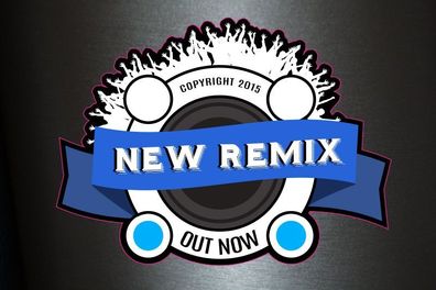 1 x Aufkleber New Remix Out Now DJ Mixtape Sampler Party Sticker Tuning Fun Gag
