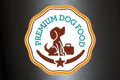 1 x Aufkleber Premium Dog Food Hundefutter Hund Decal Static Sticker Fun Gag