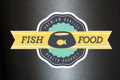 1 x Aufkleber Premium Quality Fish Food Fisch Futter Sticker Shocker Decal Fun