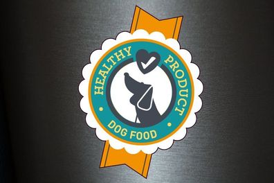 1 x Aufkleber Healthy Product Dog Food Sticker Shocker Tuning Decal Gag Fun