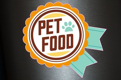 1 x Aufkleber Pet Food Hundepfote Pfote Katze Cat Dog Logo Emblem Sticker Fun