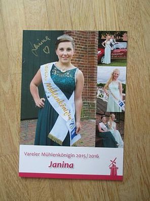 Vareler Mühlenkönigin 2015/2016 Janina - handsigniertes Autogramm!!!
