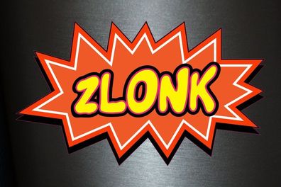 1 x Aufkleber Zlonk Bang Boom Pang Spruch Comic Sticker Tuning Decal Fun Gag