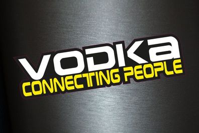 1 x Aufkleber Vodka Connecting People Sticker Tuning Shocker Alkohol Decal Fun