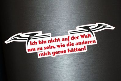 1 x Aufkleber Ich bin nicht auf der Welt Sticker Shocker Static Stance Decal JDM