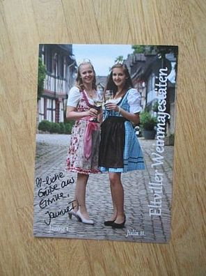 Eltviller Weinkönigin Janine Helbig - handsigniertes Autogramm!!!