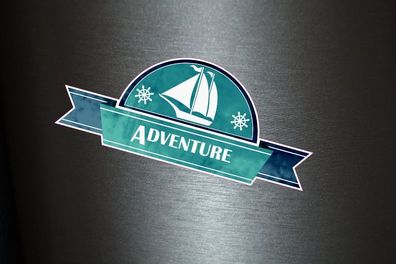 1 x Aufkleber Adventure Segeln Urlaub Journey Meer Sticker Tuning Boot Schiff US