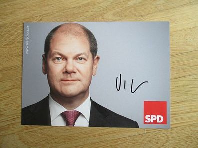 Bürgermeister Hamburg Bundesminister SPD Olaf Scholz - handsigniertes Autogramm!!!