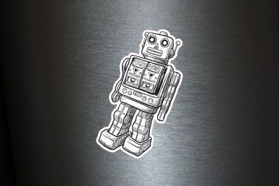 1 x Aufkleber Mister Roboto Roboter Fun Gag Sticker Shocker Transformer Static