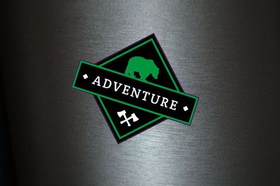 1 x Aufkleber Adventure Wald Bär Abenteuer Sticker Sport Decal Tier Wild Ill FBI