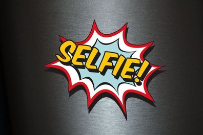 1 x Aufkleber Selfie Click Boom Comic Flash Crazy Foto Fun Gag Sticker Ka-Boom