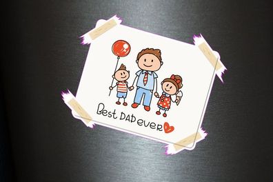 1 x Aufkleber Best Dad Ever Family Sticker Love Fun Gag Decal Splash Mom Ilest
