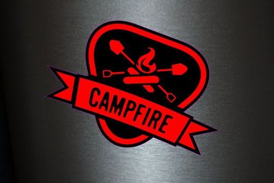 1 x Aufkleber Campfire Signale Feuer Feuerwehrmänner Sticker Wald Decal FBI Ill