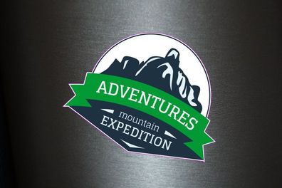 1 x Aufkleber Adventures Mountain Expedition Sport Extrem Wald Sticker Fun Gag