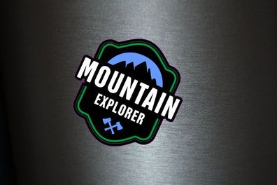 1 x Aufkleber Mountain Explorer Wald Advebture Sticker Fun Gag Sport Decal Ill