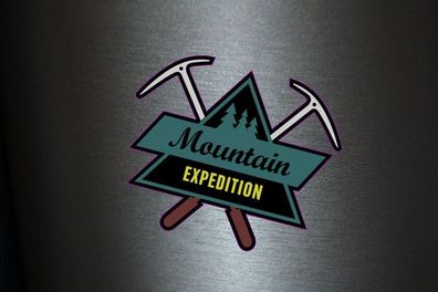 1 x Aufkleber Mountain Expedition Wald Advebture Sticker Fun Gag Sport Decal Ill