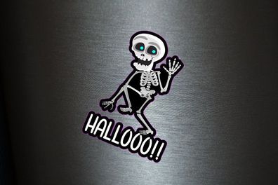 1 x Aufkleber Hallooo Sticker Fun Gag Decal Stati Tuning Ka-boom Skull Ill FBI