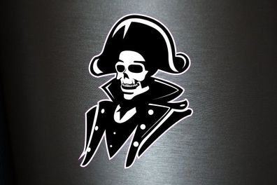 1 x Aufkleber Kapitän Skull Sticker Decal Fun Totenkopt Bones Scary FBI Tuning