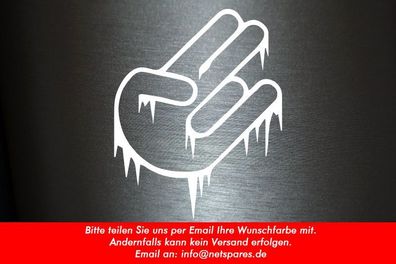 1 x 2 Plott Aufkleber The Winter Shocker Hand Winteredition Sticker Tuning Fun