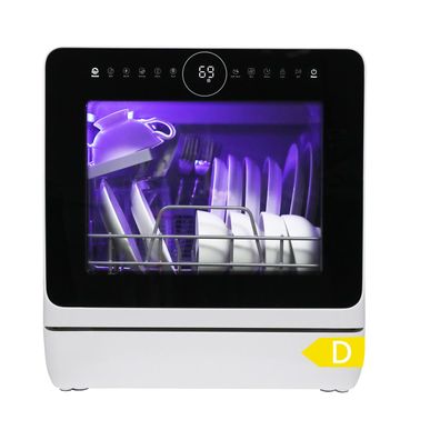 Puluomis 5L Mini Geschirrspüler Spülmaschine Kompakter Tischgeschirrspüler 8Modi