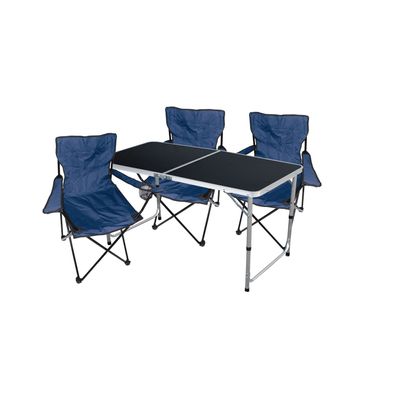 4-tlg Campingmöbel Set Tisch mit Tragegriff + 3 Campingstuhl + Tasche Outdoor