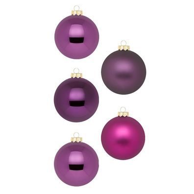 Weihnachtskugeln 36 Stk 4cm Purple deluxe