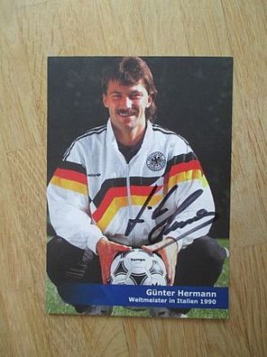 DFB Weltmeister 1990 SV Werder Bremen Günter Hermann - handsigniertes Autogramm!!!