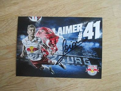 Red Bull Salzburg Konrad Laimer - handsigniertes Autogramm!!!