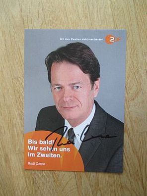 ZDF Aktenzeichen XY ungelöst Fernsehmoderator Rudi Cerne - handsigniertes Autogramm!!