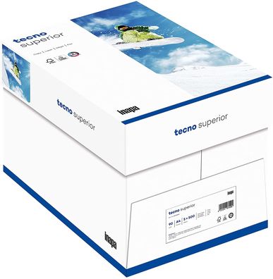 inapa Drucker- Kopierpapier tecno Superior 90g A4, 2500 Blatt hochweißrucker