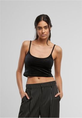 Urban Classics Damen Ladies Short Velvet Top TB7115
