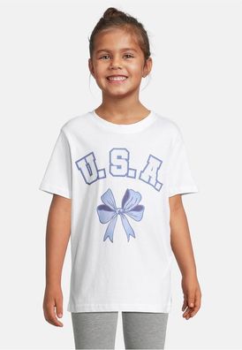 Urban Classics Mädchen T-Shirt 2 Pack kurzarm USA Bow &amp; Girls Club UCK7918A