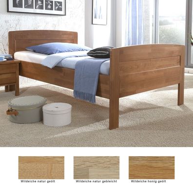 Seniorenbett Sion Comfort Eiche Holzbett Farbe und Größe nach Wahl