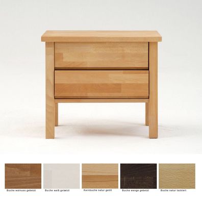 Nachttisch Gundis 1 Comfort 48x48cm Buche Farbe nach Wahl Nachtkonsole