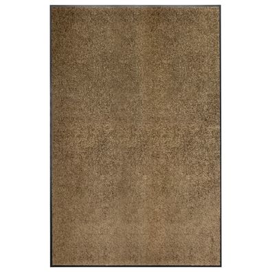 vidaXL Fußmatte Waschbar Braun 120x180 cm