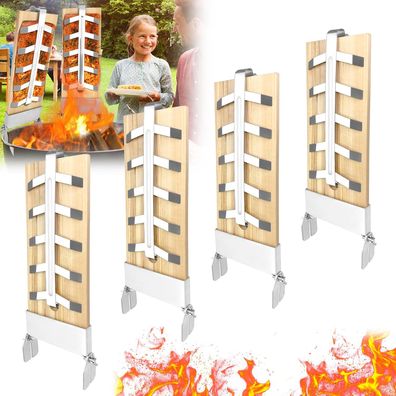 4X Räucherbrett aus Zedernholz, mit 5 Stufen einstellbar