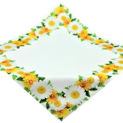 Tischdecke 85x85 Margerite Pflegeleicht Mitteldecke Tischdekoration Sommer Decke