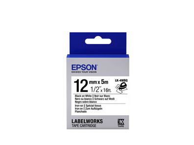 Epson 12mm weiß schwarz LK4WBQ Schriftband 5m