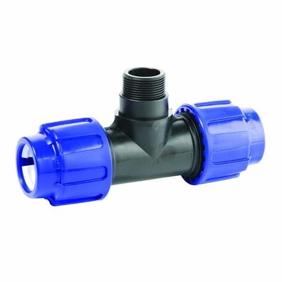 PE Rohr Verschraubung T-Stück 40mm Klemmfitting