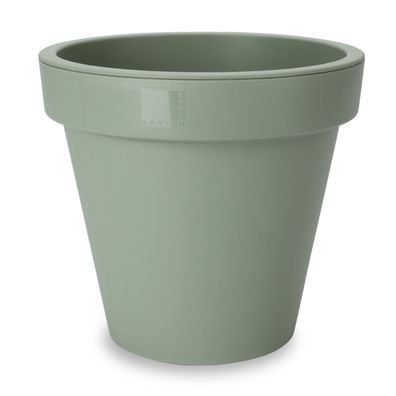 Kunststoff Pflanz Kübel hellgrün XXL - 60 cm - Garten Blumen Über Topf rund