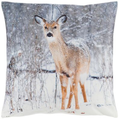 Kissenbezug Weihnachten 40x40 Reh Winter Schnee Kissenbezug Weich Dekokissen