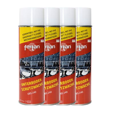 4x FERTAN UBS 240 Unterbodenschutz WACHS SPRAY 27201 0.5 LTR