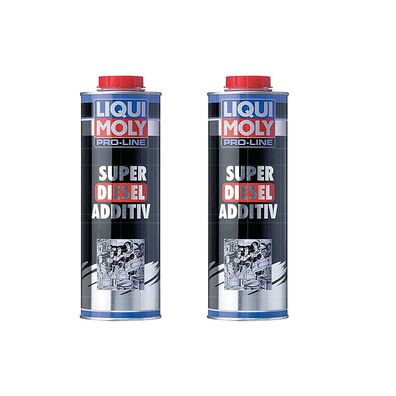 2x LIQUI MOLY PRO-LINE SUPER DIESEL Additiv 1 LTR 5176 Dose Blech