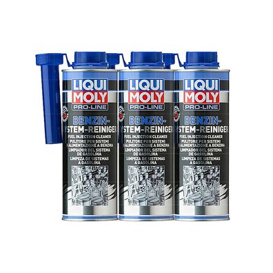 3x LIQUI MOLY PRO-LINE BENZIN-SYSTEM-REINIGER 0.5 LTR 5153 Additiv