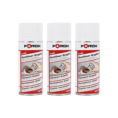 3x FOERCH Rostloeser Graphit S446 0.4 LTR Schmiermittel Rostschutz