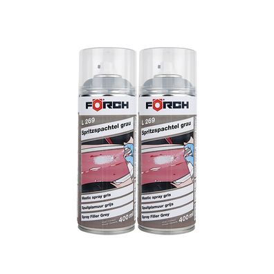 2x FOERCH L269 Spritzspachtel GRAU 0.4 LTR Grundierung Spritzfüller